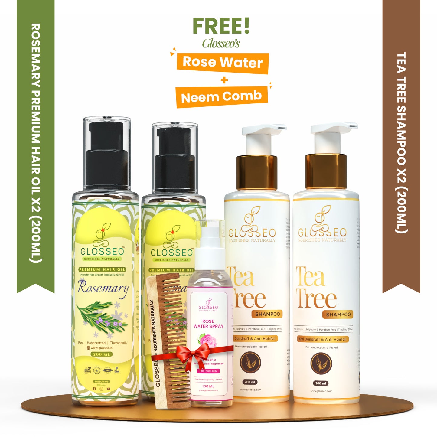 Rosemary Premium Hair Oil + Tea Tree Shampoo 100ml