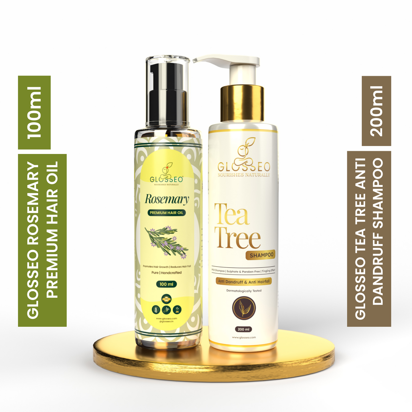 Rosemary Premium Hair Oil + Tea Tree Shampoo