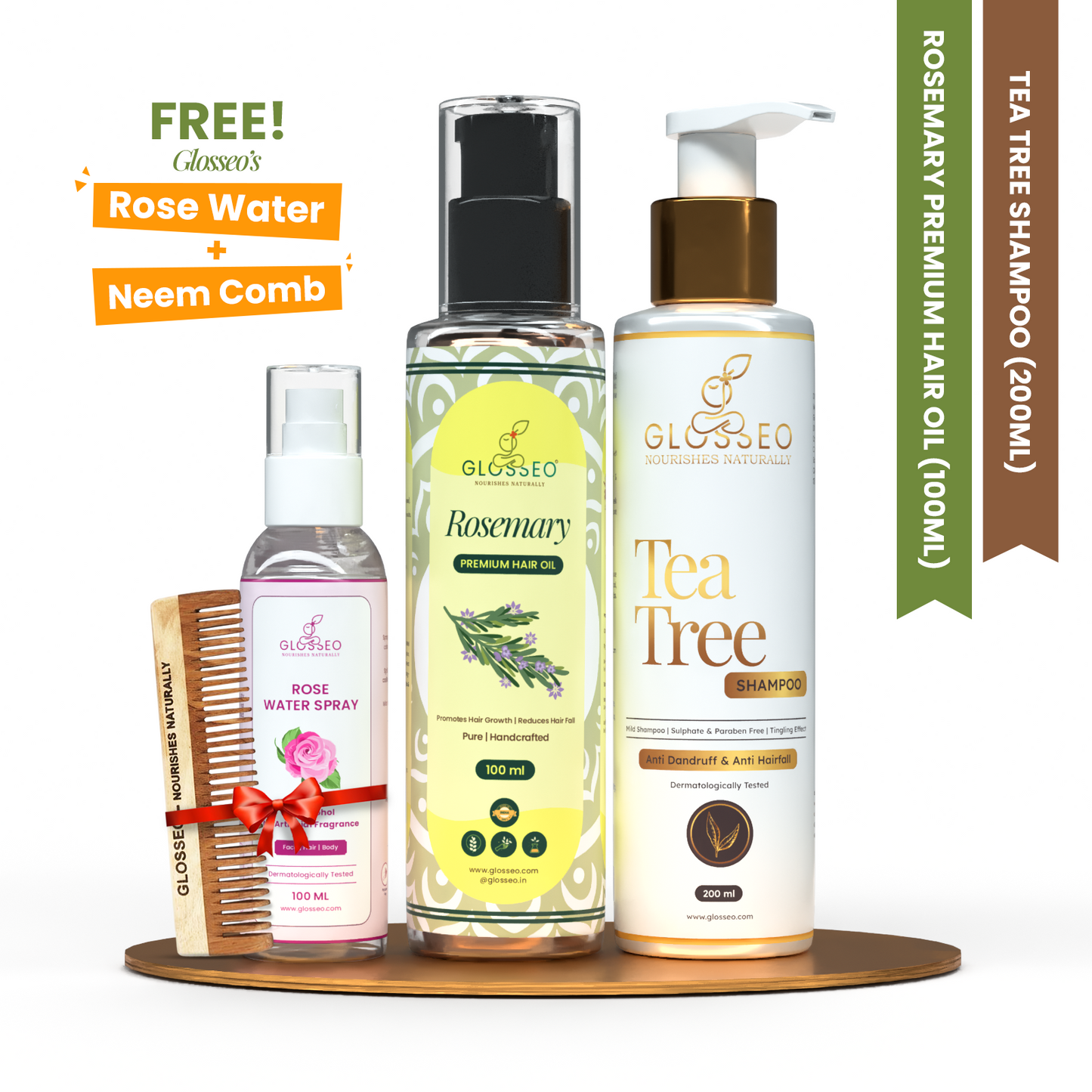 Rosemary Premium Hair Oil + Tea Tree Shampoo 200 ml