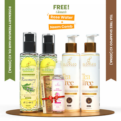 Rosemary Premium Hair Oil + Tea Tree Shampoo 200 ml