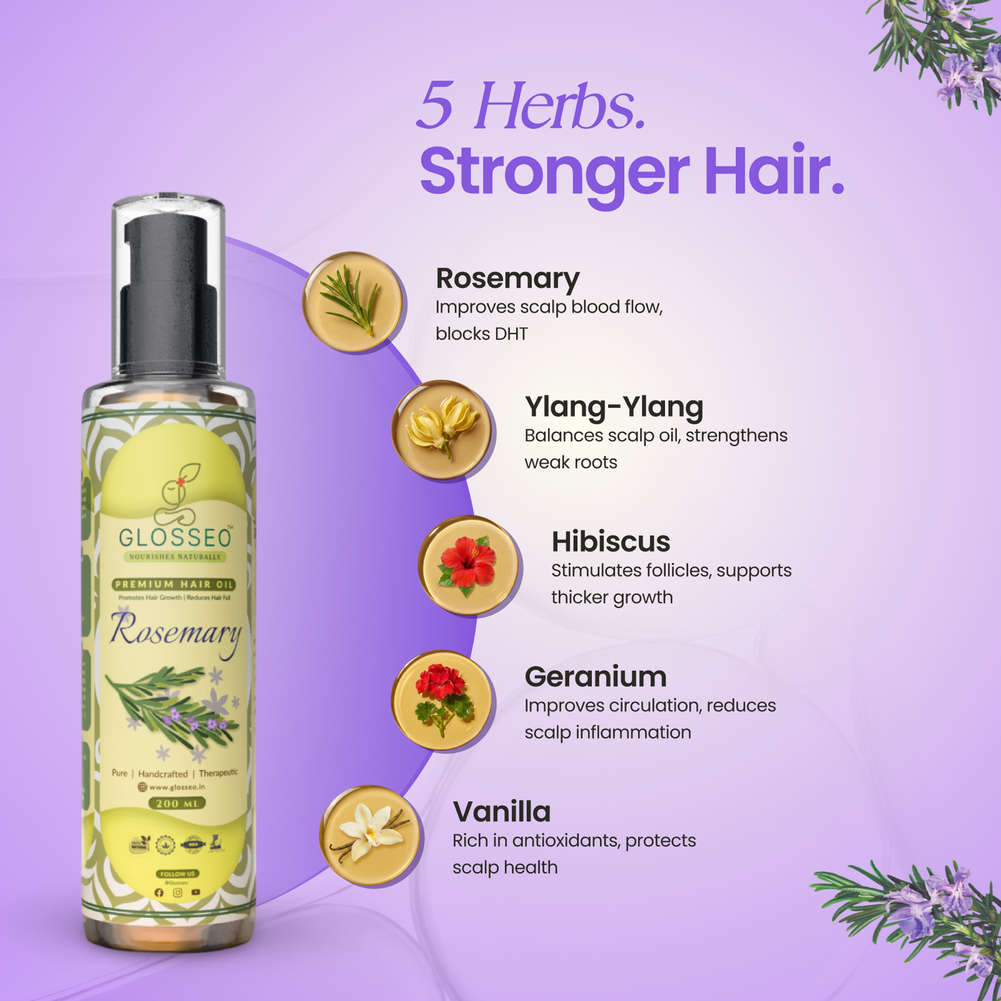 Rosemary Premium Hair Oil - 200ml