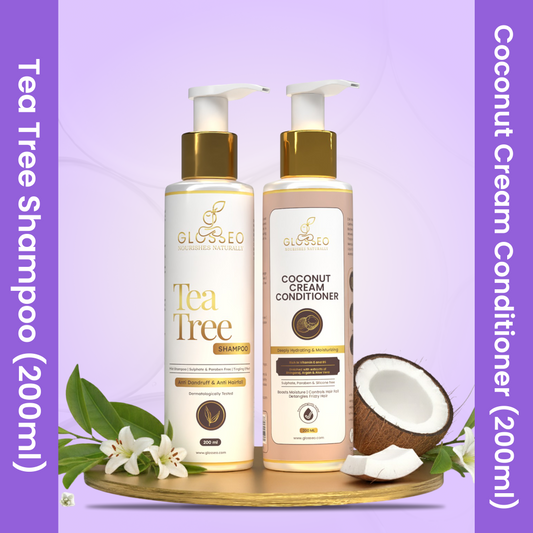 Tea Tree Shampoo - 200 ml + Coconut Cream Conditioner - 200 ml