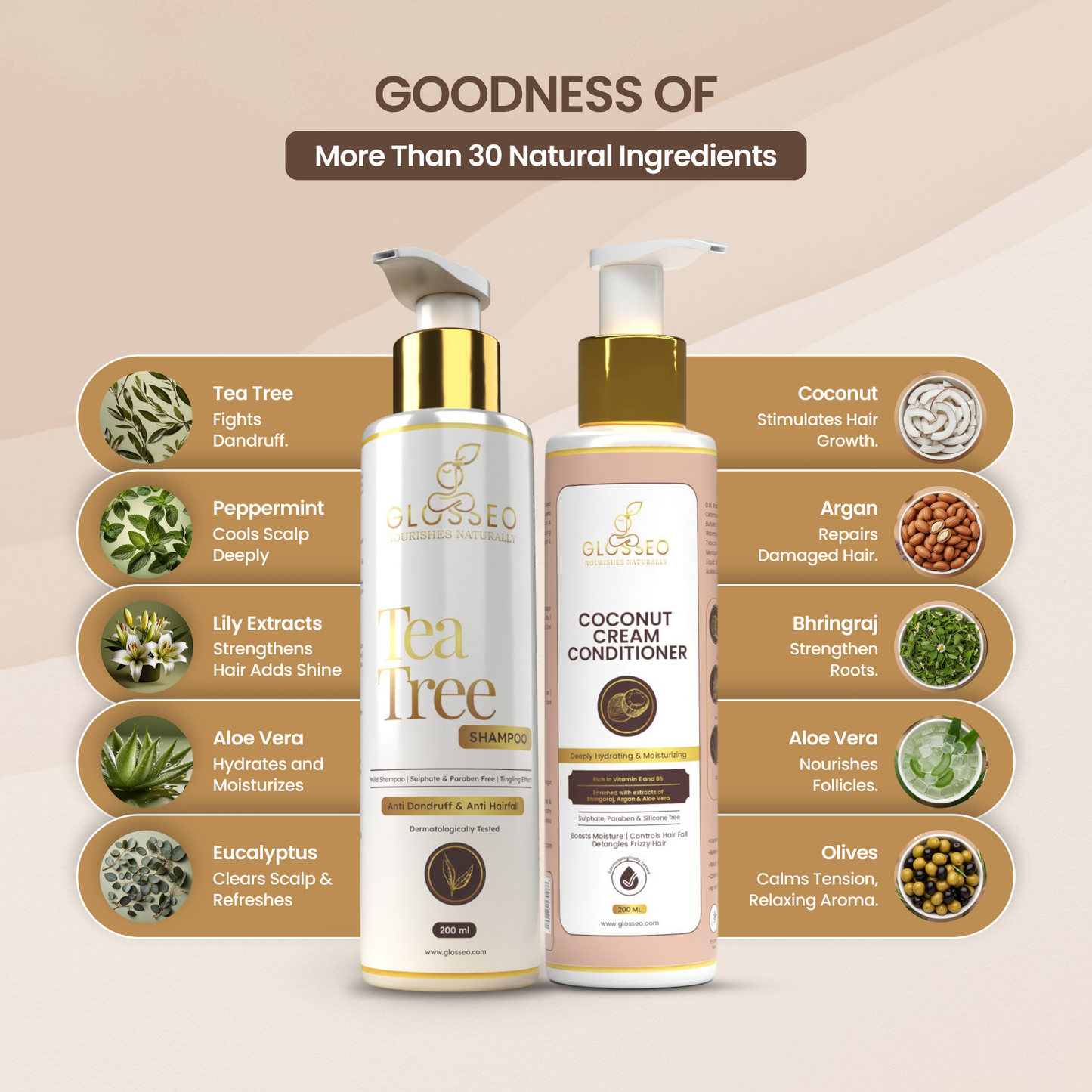 Tea Tree Shampoo + Coconut Cream Conditioner