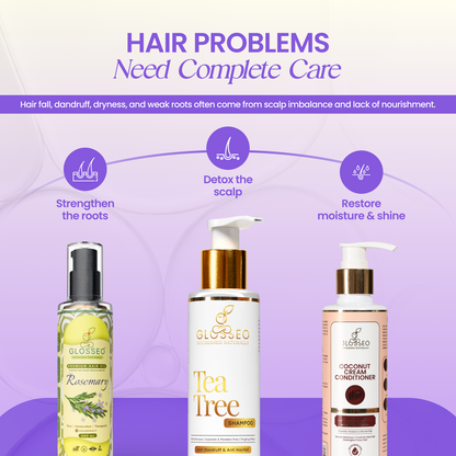 Premium Hair Care Kit (Hair Oil + Shampoo + Conditioner + Hair Growth Spray (200 ml + 200 ml + 200 ml + 100 ml)
