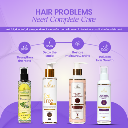 Premium Hair Care Kit (Hair Oil + Shampoo + Conditioner + Hair Growth Spray (200 ml + 200 ml + 200 ml + 100 ml)