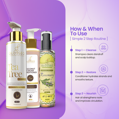 Hair Care Kit(Hair Oil + Shampoo + Conditioner)