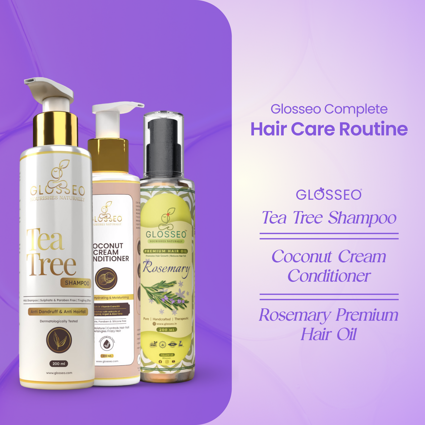 Hair Care Kit(Hair Oil + Shampoo + Conditioner)