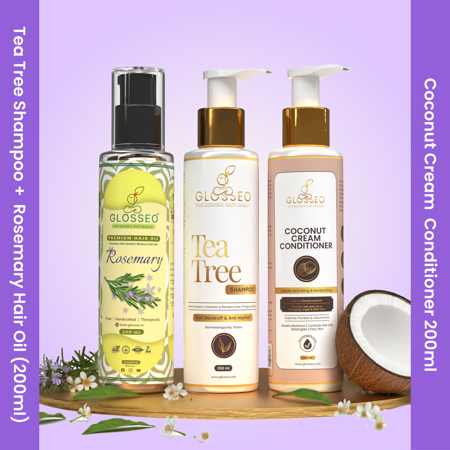 Hair Care Kit(Hair Oil + Shampoo + Conditioner)