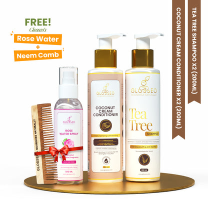 Tea Tree Shampoo - 200 ml + Coconut Cream Conditioner - 200 ml