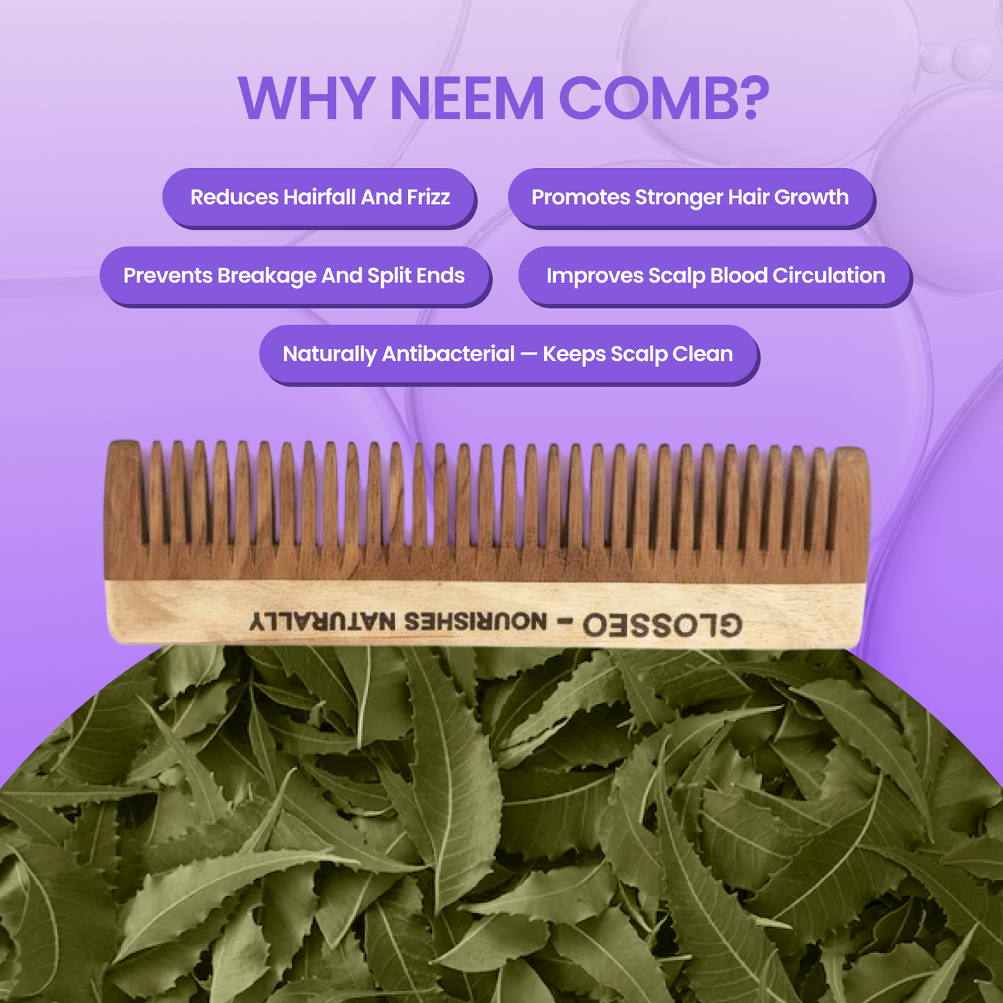 Wooden Neem Comb