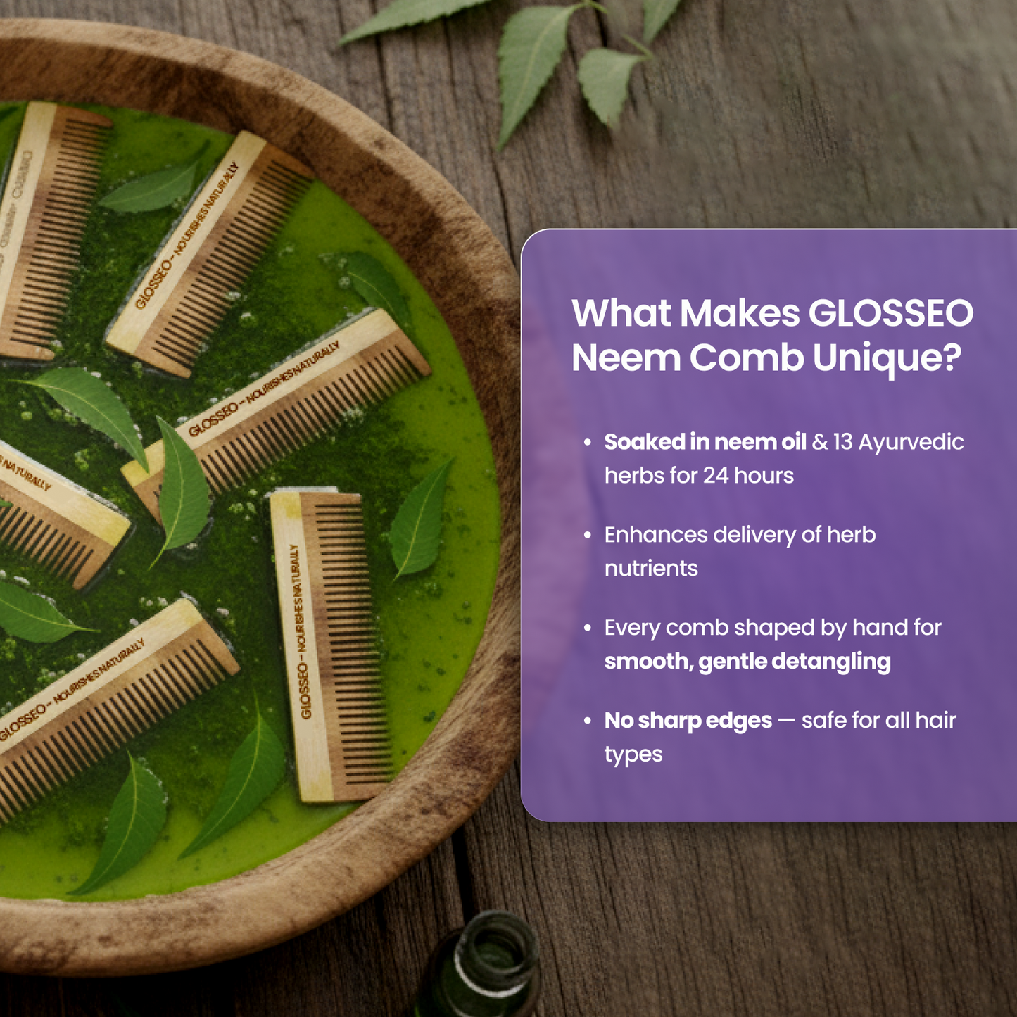 Wooden Neem Comb
