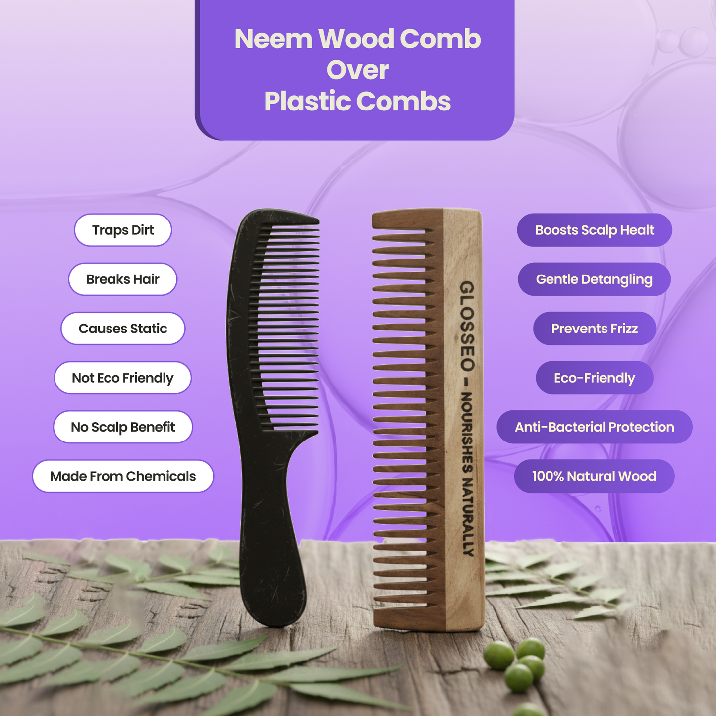 Wooden Neem Comb
