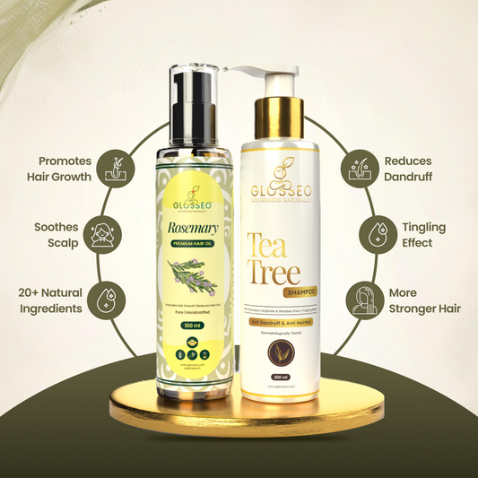 Rosemary Premium Hair Oil + Tea Tree Shampoo