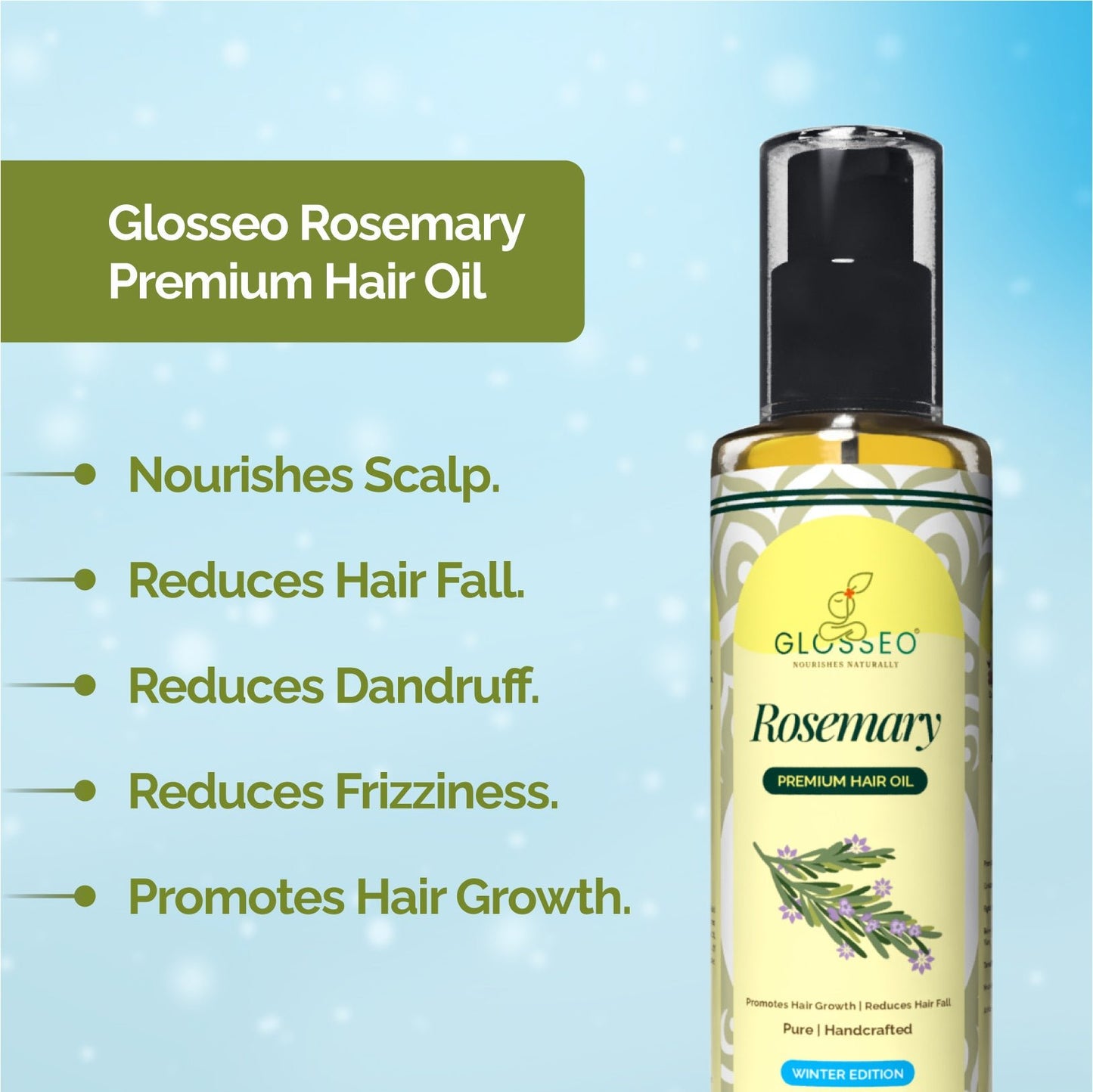 Rosemary Premium Hair Oil - GLOSSEO#