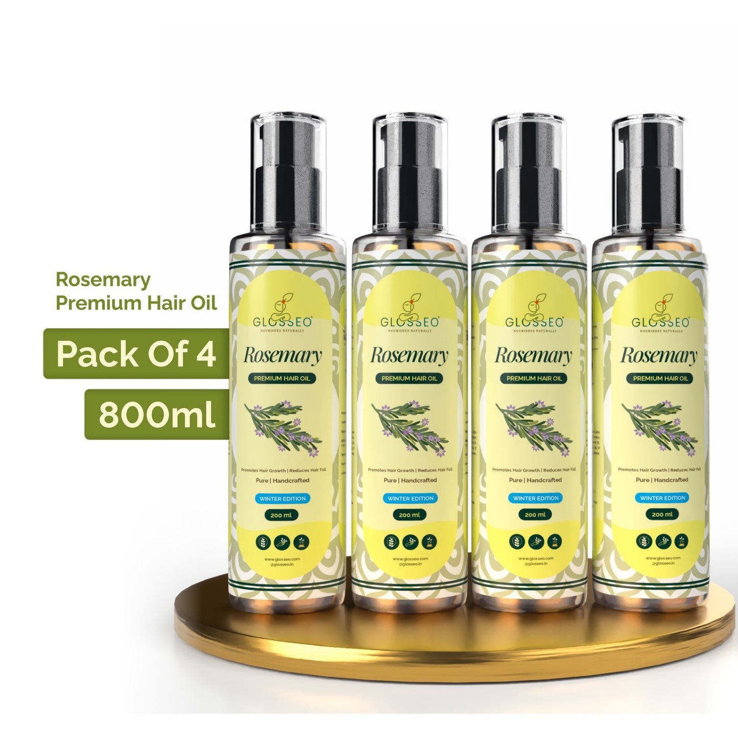 Rosemary premium hair oil (Family Combo) - GLOSSEO#